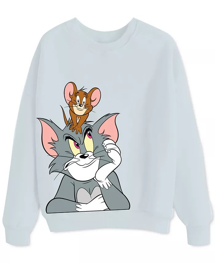 Warner Brothers Juniors' Tom & Jerry Sweatshirt
