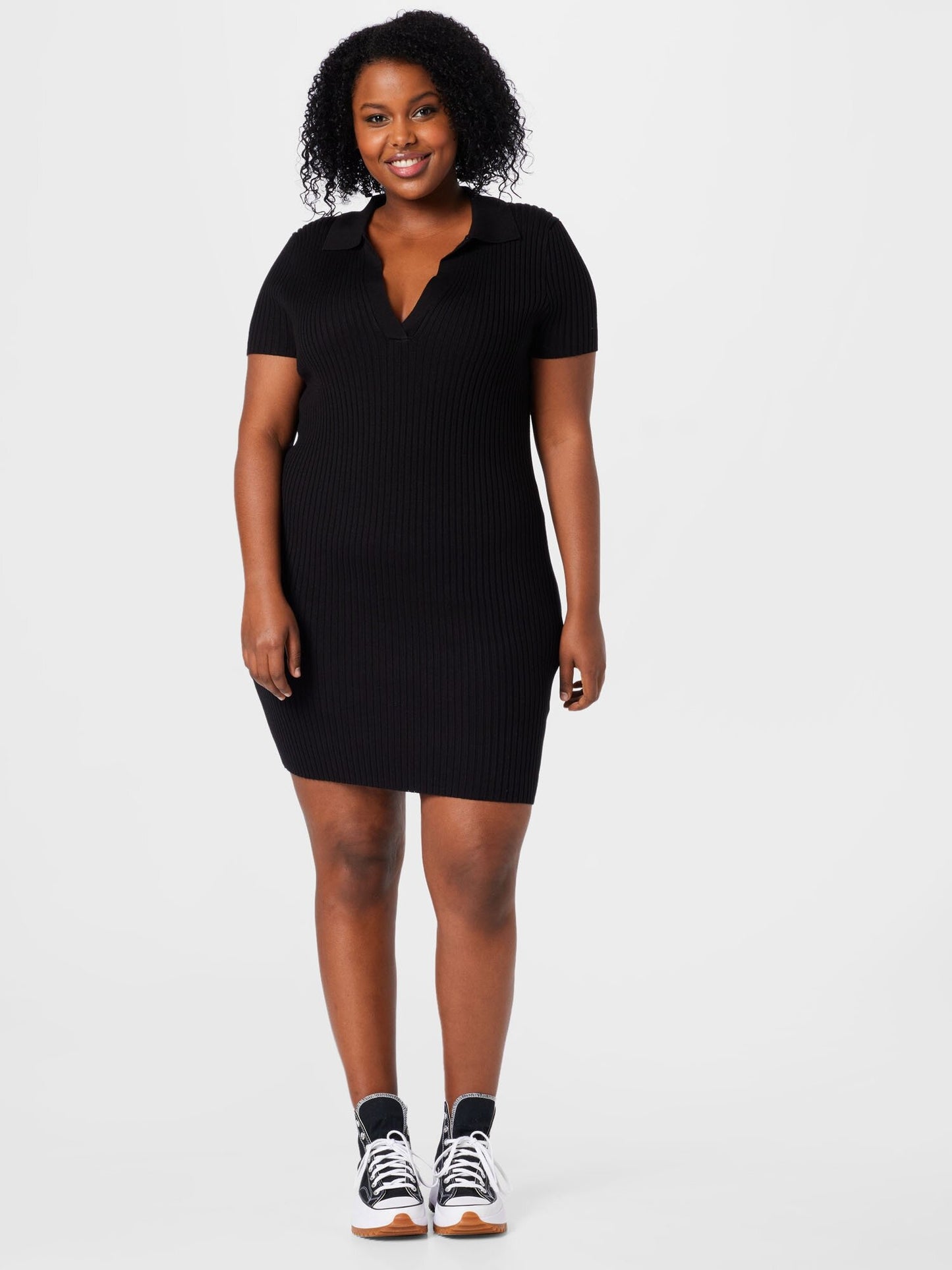 Cotton On Curve Knit Polo Mini Dress